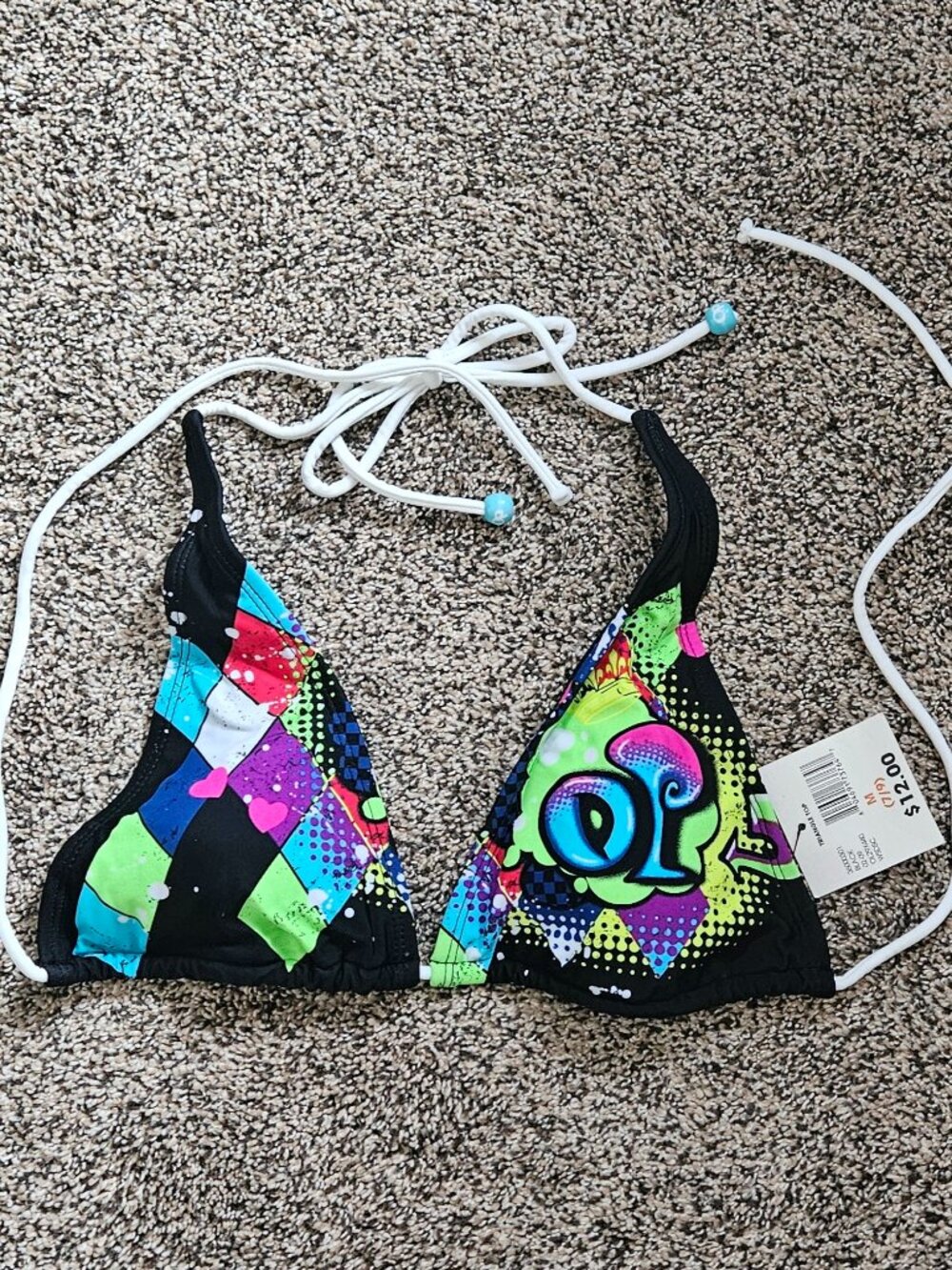 OP bikini top, tags attached, size M 7/9